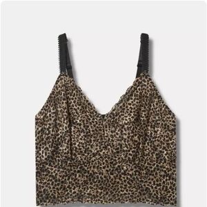 Torrid Leopard Print Unlined Lace Crop Bralette 4x NWT